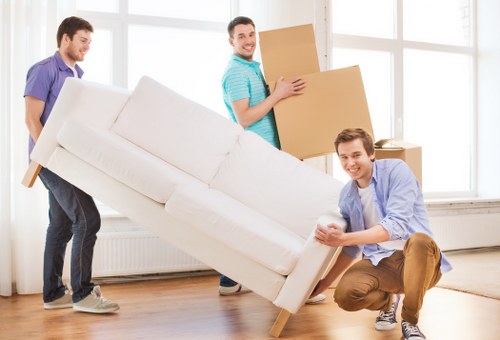 Family home moving preparation scene in Croydon