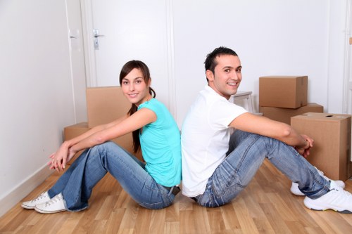 Removal van loaded for a move in Croydon