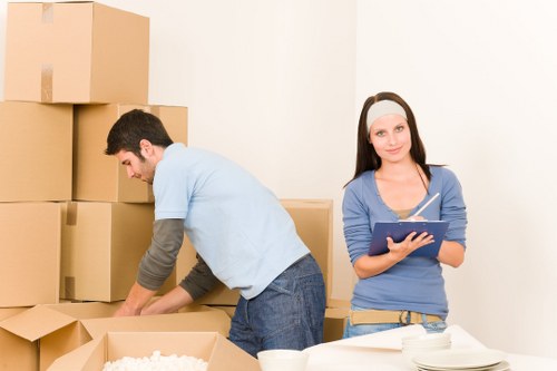 Unpacking household essentials into a new home in Croydon