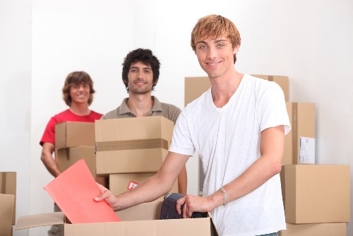 Packed household items ready for a removal service in Croydon