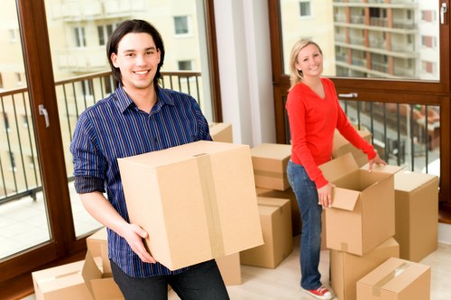 Local movers navigating a Croydon residential street